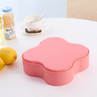 创意四叶草分格果盘糖果盘瓜子果盒干果盘糖果盒水果盘家用客厅I3|[四叶草]单层随机色