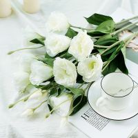 欧式仿真花假花 客厅家居饰品干花绢花装饰花 桔梗花花艺餐桌摆件|5枝白色桔梗花