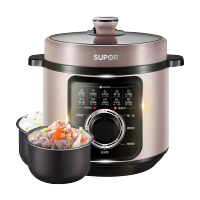 电压力锅家用6l升双胆7压饭煲5旗舰店4特价3-8人M4|黑色+灰色