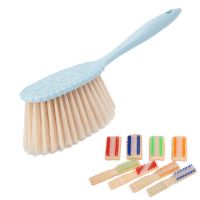 精美浮雕床刷浓密软毛家用床上沙发能除尘毛刷子加厚扫炕笤帚A0|花纹床刷1把+竹板刷1个