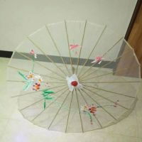 透明舞蹈伞道具成人用工艺演出广场舞伞模特t台走秀表演出娟沙伞N7|白色透明 升级木杆子透明结实款