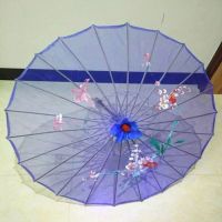 透明舞蹈伞道具成人用工艺演出广场舞伞模特t台走秀表演出娟沙伞N7|深蓝透明 透明伞