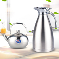 烧水壶茶壶加厚泡茶过滤烧酒壶茶水壶餐厅饭店玲珑壶带网漏G4|16玲珑壶+2L保温壶套装