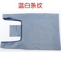 环保便携折叠市大容量包防水布袋买菜袋子大号袋X1|蓝色细条纹 5个值装