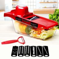 厨房能切菜器神器削土豆丝切丝器刨丝器切片磨蓉擦丝器插菜板O8