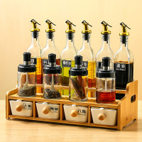调料盒组合套装收纳家用调味罐子油盐酱醋瓶罐调料品全套厨房用品|升级版[勺盖一体]19件套收藏
