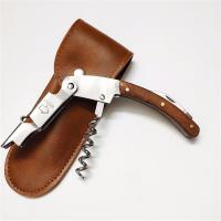 木柄红酒开瓶器档酒刀定制logo海马刀便携葡萄酒启瓶器礼品R6|虾头木柄款+PU皮套