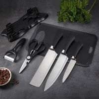 德国不锈钢锻打菜刀锋利厨房刀具锻打厨刀水果刀全套厨具菜板|常见家用砂光版(防粘效果一般) 防粘尖头厨师刀+水果刀