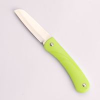 不锈钢水果刀家用瓜果削皮器随身折叠便携能迷你水果F1|绿色