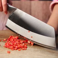 德国切菜刀家用骨刀锋利切片切肉刀斩骨厨师刀厨房不锈钢刀具I5|-切菜切片刀(圆柄红花梨木)#