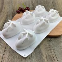 水晶滴胶立体兔子小猪奶酪模具可爱兔子果冻慕斯蛋糕磨具U5|3D六连大兔子一个