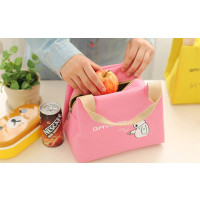 大白手提包带午餐便当包铝箔 时尚加厚保温饭盒袋大号保鲜奶瓶包帆布G1