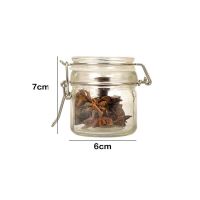 玻璃密封罐厨房杂粮收纳盒卡扣储物罐泡菜坛子家用柠檬蜂蜜茶叶罐N1|圆形 750+1000+1500(送木勺)
