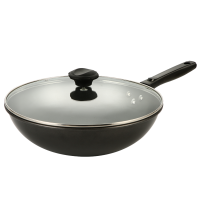 家用铁锅炒锅炒菜锅涂层不粘锅不生锈电磁炉燃气灶L5|健康壹品【32cm加盖】