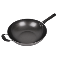 家用铁锅炒锅炒菜锅涂层不粘锅不生锈电磁炉燃气灶L5|健康壹品[34cm无盖]