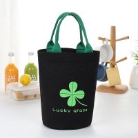 装保温桶的饭盒袋圆桶形拎包装食水果手提袋帆布桶套提饭包饭兜U2