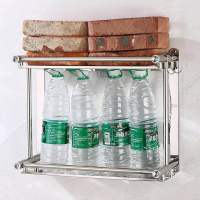 壁挂免打孔收纳刀架不锈钢厨具用品调料调味架子能L4