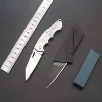 户外刀具能防身折叠刀随身硬度军刀野外求生迷你水果刀L2|皮皮虾款银色(送磨刀石+卡片刀)