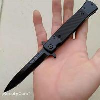 野外求生折叠刀瑞士军刀能野营钓鱼便携车载户外用品刀具L7|黑柄款