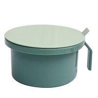 调料罐套装调味盒子厨房用品带盖料盒盐罐调味品家用带勺收纳盒|ML5583三格绿色调味盒17-8 2个装