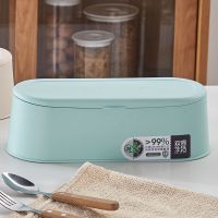 调料罐套装调味盒子厨房用品带盖料盒盐罐调味品家用带勺收纳盒|8108三格蓝色调味盒28-11-9 一个装