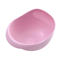 洗水果淘米器家用菜篮子客厅水果盘厨房沥水篮洗米筛水果篮|小号北欧粉