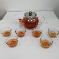 茶壶茶具泡茶壶耐热玻璃煮茶壶加厚烧水壶泡茶壶养生壶花茶壶V8|600ML如意+6小茶碗