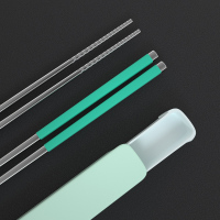 筷子收纳盒家用档防霉304不锈钢筷子单人装 一双防滑便携餐具筷B2|绿色