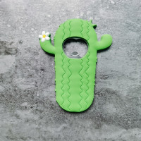 日韩鲨鱼菠萝西瓜软胶磁性冰箱贴瓶起子网红啤酒开瓶器Y8|仙人掌白花