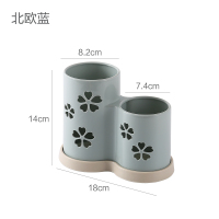 家用沥水筷笼筷子筒 创意壁挂式防霉筷子笼 筷子盒筷勺餐具收纳架|北欧蓝