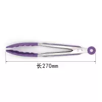 厨房不锈钢硅胶烧烤菜夹子客栈厨房食物夹烘焙面包夹牛排夹F9|硅胶中号款