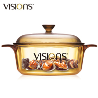 美国锅晶彩玻璃汤锅炖锅透明锅明火直烧家用煲汤炖煲玻璃锅