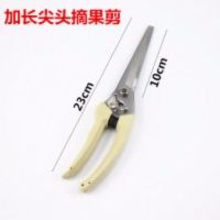 葡萄剪刀桔子剪摘果稀果翘头采果剪盆栽修枝树枝水果园艺工具神器F5|加长尖头摘果剪