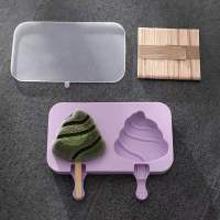 diy雪糕模具硅胶冰棒冰棍冰糕棒冰冰淇淋磨具冰块家用自制冰格|食品级硅胶(双联火炬)