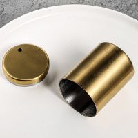 防摔牙签盒牙签筒牙签盅不锈钢家用创意档加厚便携耐摔北欧N1|土豪金 牙签筒[送牙签240根]