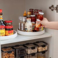 日式调味品架能置物架可旋转厨房台面塑料多层调料瓶收纳盒子W3