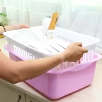 大号碗柜带盖放碗箱沥水碗架筷收纳盒碗碟餐具笼整理架W8