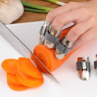 可调铁指甲套不锈钢大厨切菜护指器切菜手指保护套家用厨房小工具