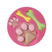 4寸沙皮狗模具动物小猪兔子慕斯硅胶模具巧克力冰激凌模烘焙工具M8|狗骨头