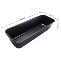 送油刷/ 吐司面包模具烘焙工具/长方形不沾芝士吐司烤箱烘烤模具|加长黑色土司盒[1个]