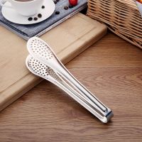 不锈钢面包夹牛排夹烧烤食物夹自助餐烘焙工具厨房用品X5|滤油款中号