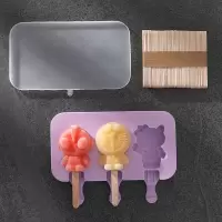 雪糕模具家用做冰激凌冰棒冰棍冰淇淋冰糕磨具自制冻冰块硅胶冰格S7|人组合款(送50根木棒+盖子)