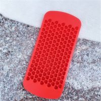 硅胶冰格小冰块制冰盒迷你心形150孔冰模冻冰块碎冰模具160格迷你R8|红色迷你爱心150格1cm+滴管