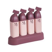 diy冰格冰激凌模具雪糕模具家用可爱冰盒冰块模具塑料制品J6|粉色香蕉4组