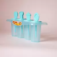 家用雪糕模具冰淇淋棒冰盒网红自制冰棒冰格冰棍盒儿童diy冰激凌|形状4只蓝色款