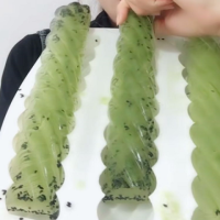 螺丝长条硅胶模具快手网红吃冰模具巧克力蛋糕diy烘焙模具冰格模N3|3连麻花