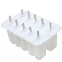 家用自制雪糕模具硅胶冰格创意diy冰淇淋冰棒冰棍模型E0|10连雪糕模(透明色)