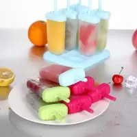 家用冰棒盒冰棍制作模具冰淇淋冰格创意冰块模具雪糕冰激凌制冰盒|长方形6个---颜色随机