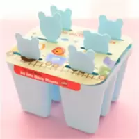 家用冰棍模具冻冰棒做雪糕模具冰格diy冰激凌冰格棒冰盒D3|蓝色 爱心圆形+方形