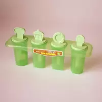 创意diy家用雪糕模具冰淇淋棒冰盒网红自制冰棒冰格冰棍盒冰激凌|形状组4支装绿色款